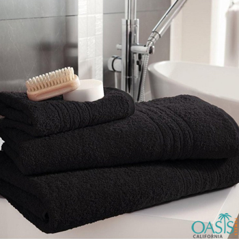 Wholesale Plush Rich Black Bath Towels
