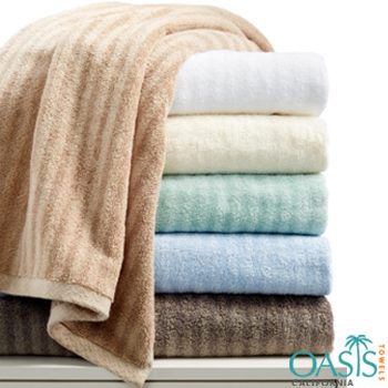 Premium Self-Striped Bath Towels Manufacturer