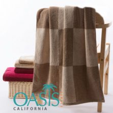 Wholesale Towels With Brown Beige Blocks