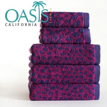 Fuchsia and Abstract Aubergine Towels Wholesale Manufacturer