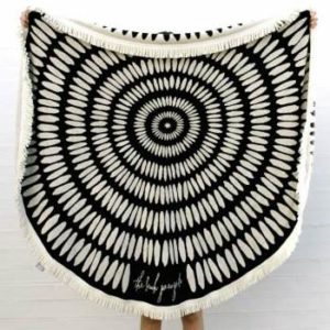 Wholesale Black and White Cabana Stripe Beach Towels Manufacturer