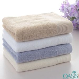 Wholesale Soft Tinge Color Block Hotel Towels Manufacturer