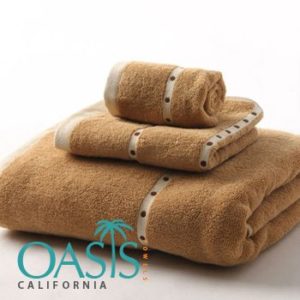 Wholesale Soft Brown Dotted Towels Manufacturer