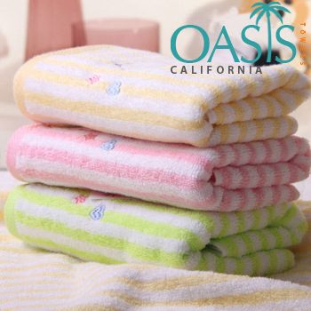 Wholesale Powder Hued Candy Striped Towels Manufacturer