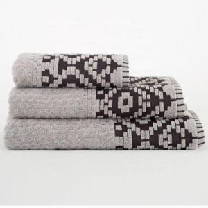 Wholesale Luxury Cool Grey Patterned Cotton Turkish Towels Manufacturer