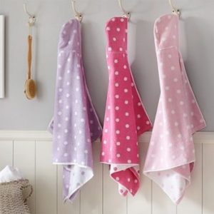 Wholesale Pastel Hue Polka Dot Hooded Bath Towel Manufacturer