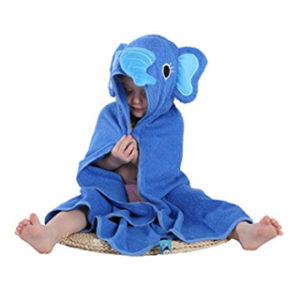Wholesale Elephant Hooded Blue Bathrobe Manufacturer for Kids