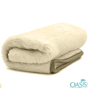 Wholesale Cream with Satin Border Custom Towel Manufacturer
