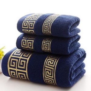 Wholesale Navy Blue Microfiber Towel Set