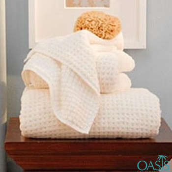 Wholesale Peach Waffle Weave Organic Towels Manufacturer