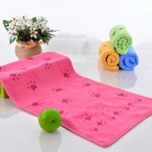 Wholesale Hot Pink Floral Motif Bath Towel Set