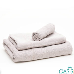 Wholesale Mild Grey Tinged White Custom Towels Manufacturer