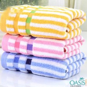 Wholesale Multi-Colored Striped Hand Towels Manufacturer