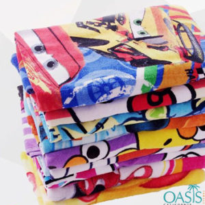 Colorful Kiddo Cartoon Wholesale Sublimation Towels Manufacturer