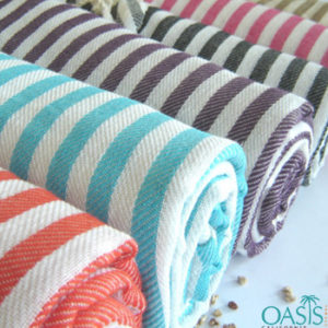 Wholesale Ribbed Stripe Wholesale Turkish Towels Manufacturer