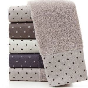 Wholesale Soft White and Grey Embossed Bath Towel Set