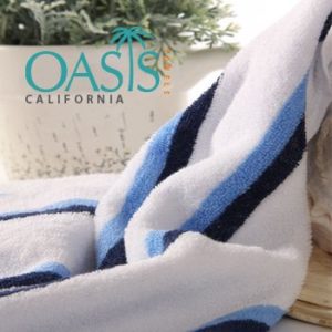 Wholesale Majestic White and Twin Striped Towels Manufacturer