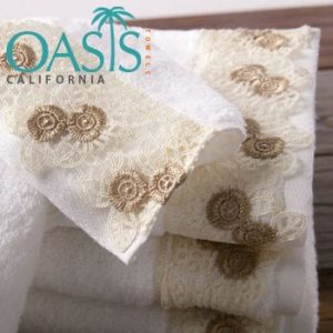 Wholesale Snow White Cream Lace Towels Manufacturer