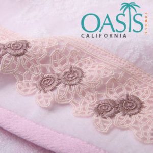 Classic White-Laced Towels Wholesale Manufacturer