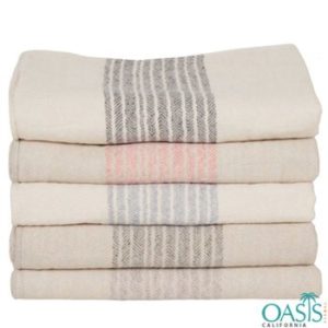 Wholesale Manufacturer of White Organic Towel Set With Stripes