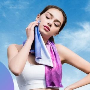 Wholesale Purple Custom Yoga Cooling Towel