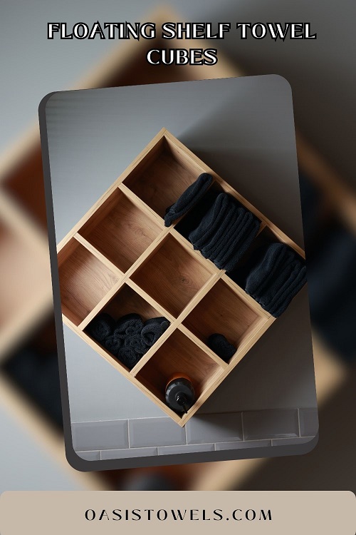 Floating Shelf Towel Cubes