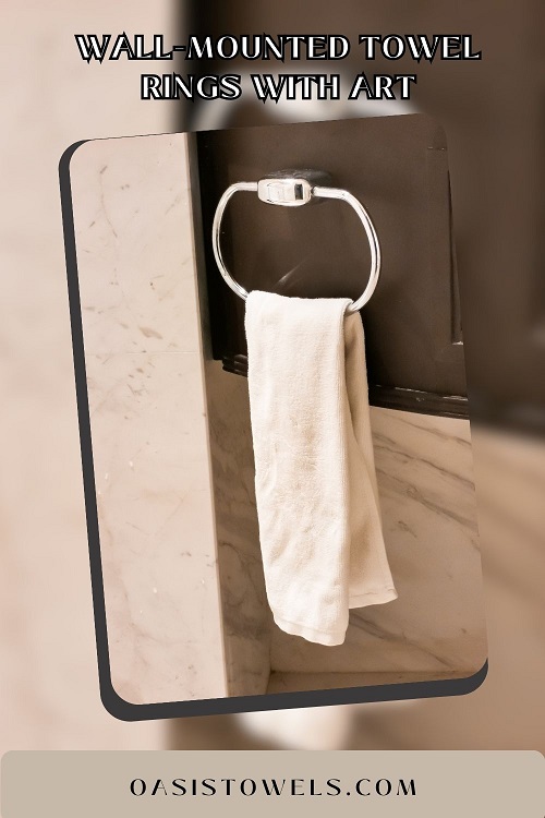Wall-Mounted Towel Rings with Art