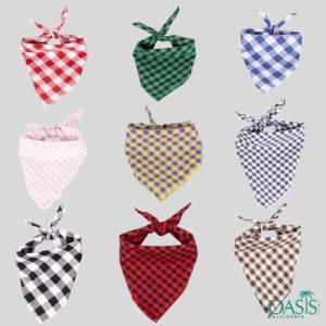 Custom Multicolor Plaid Drool Towel Scarf