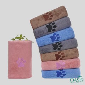 Thickened Paw Printed Pet Towels Wholesale