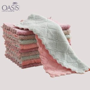 Custom Square Dishwashing Fingertips Towels Supplier