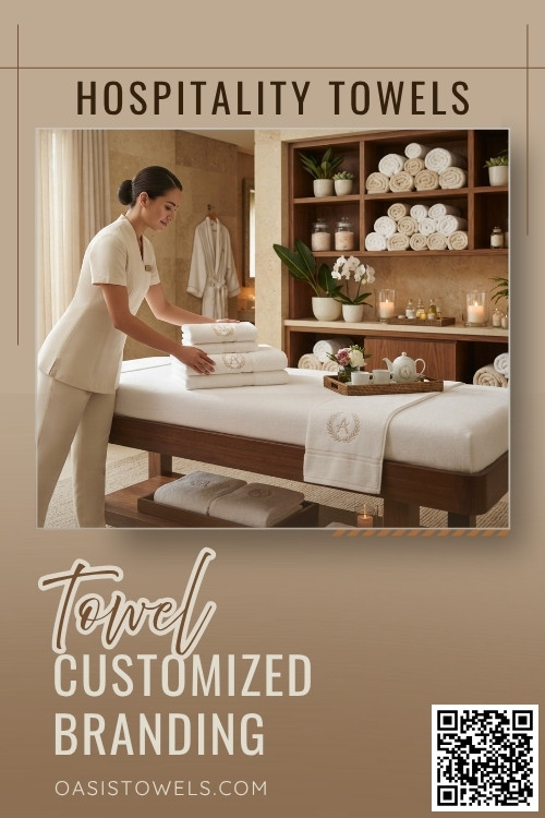 Embroidered logo towels for hotels, resorts, and spas Embroidered logo towels for hotels, resorts, and spas