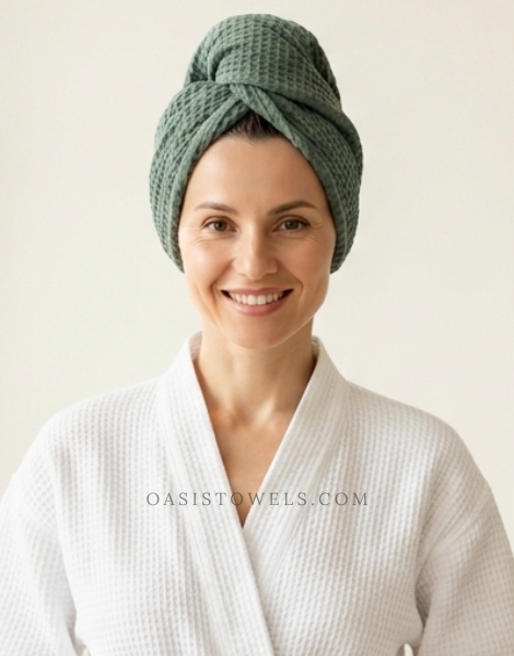 waffle hair towel supplier