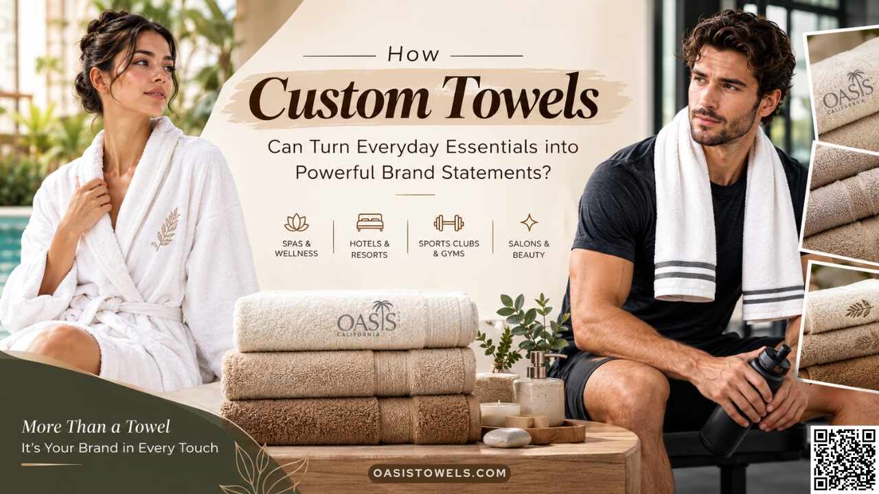 Customized towels showcasing brand identity
