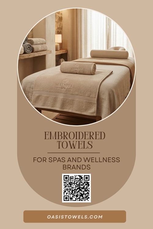 Embroidered spa towels Embroidered spa towels