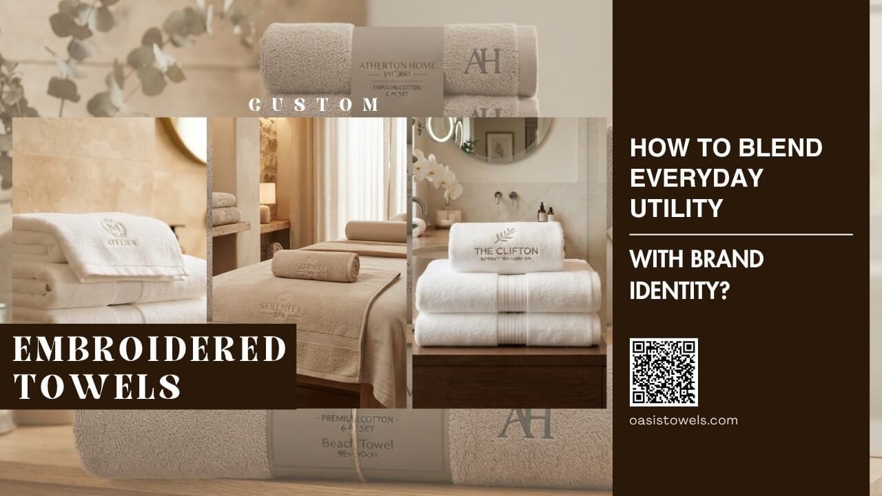 Custom embroidered towels for brand identity