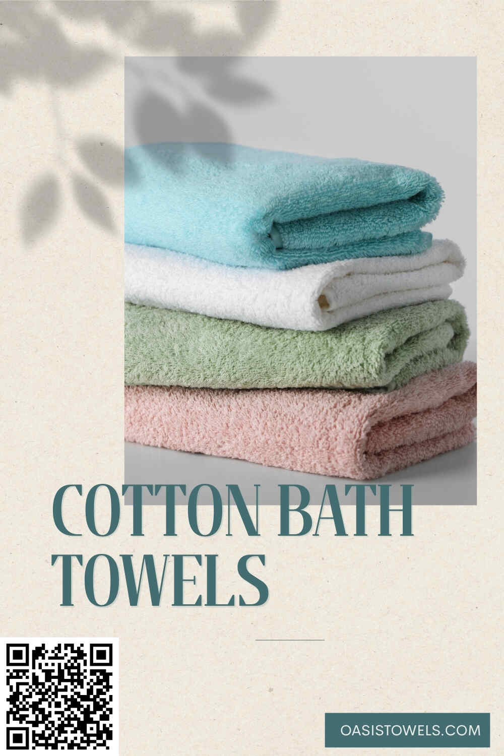 Soft cotton bath towels in neutral shades Soft cotton bath towels in neutral shades