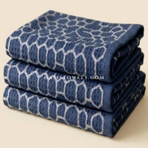 cotton honeycomb printed towels manufacturer