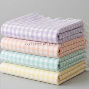 pastel gingham towels manufacturer