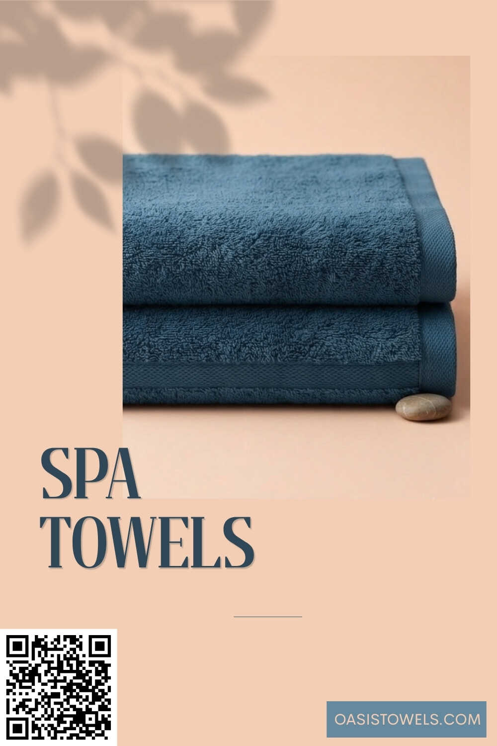 Plush towels in calming colors for spa and wellness use Plush towels in calming colors for spa and wellness use