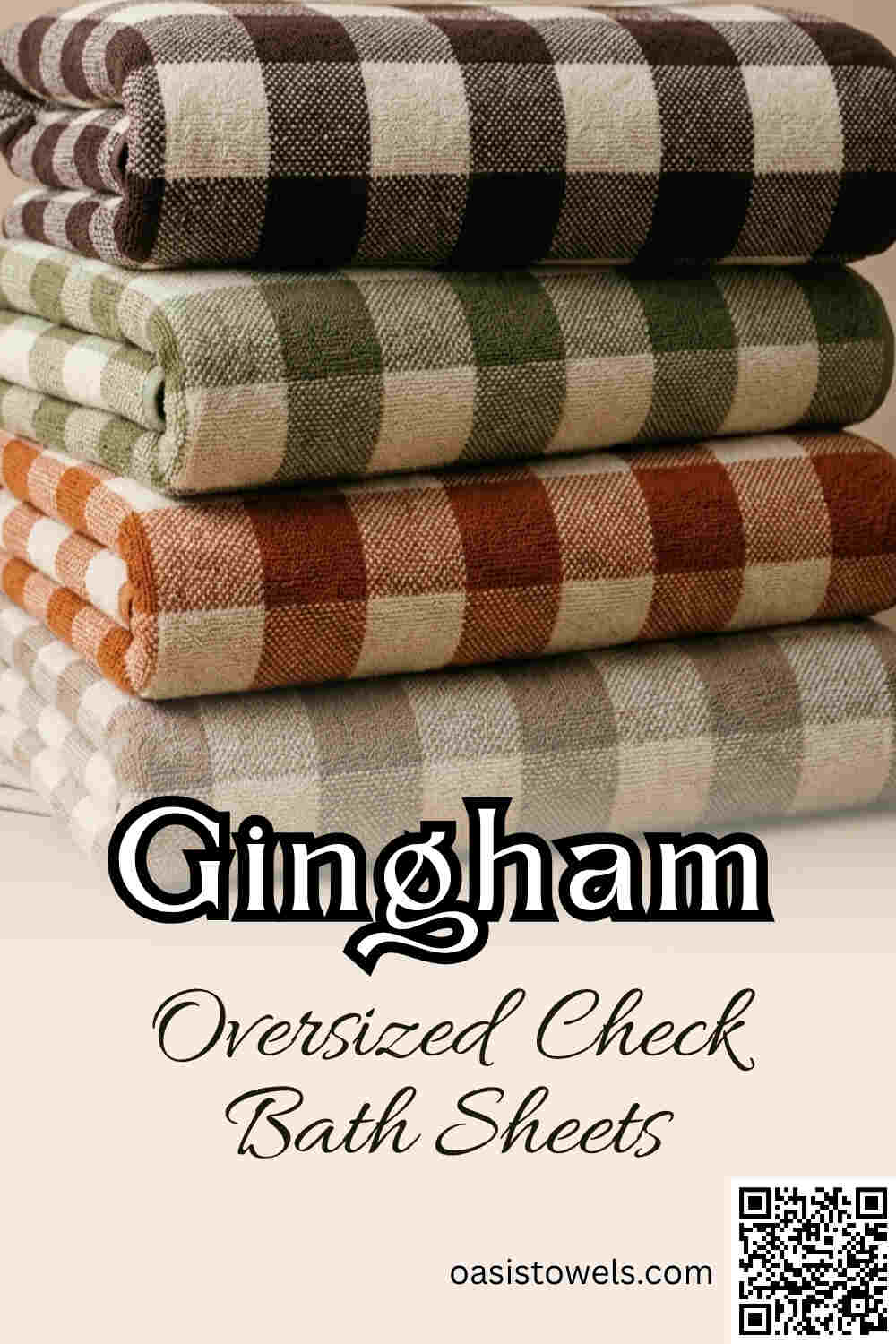 Oversized check gingham bath sheet Oversized check gingham bath sheet