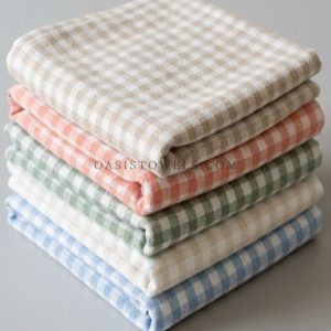 gingham face towels supplier
