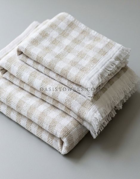 gingham jacquard towels supplier